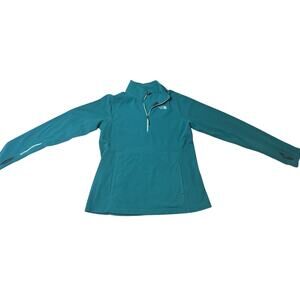 The North Face Women's 1/4 Zip Pullover Fleece Sweater Thumb Hole Size Lg